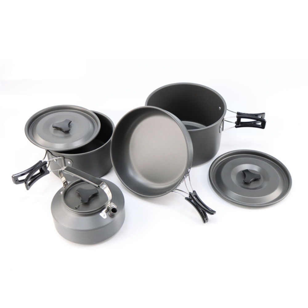 Nesting Camping Cooking Set - Set da Cucina da Campeggio in