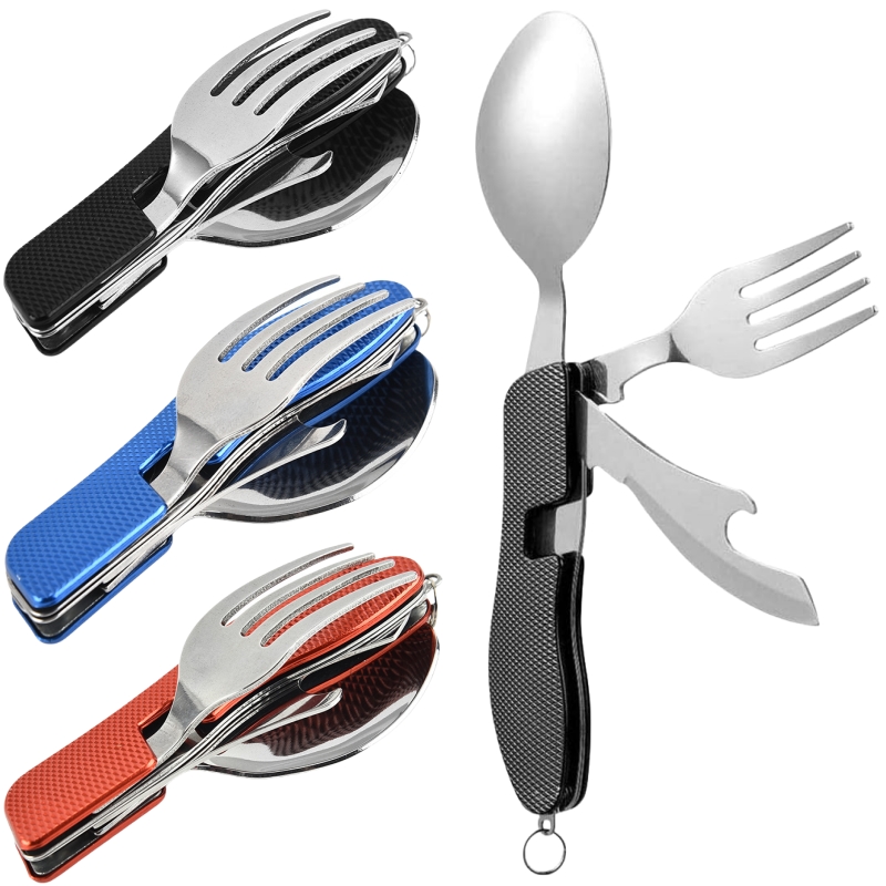 Camping Cooking And Cutlery Set - Set di utensili da campeggio pieghevoli