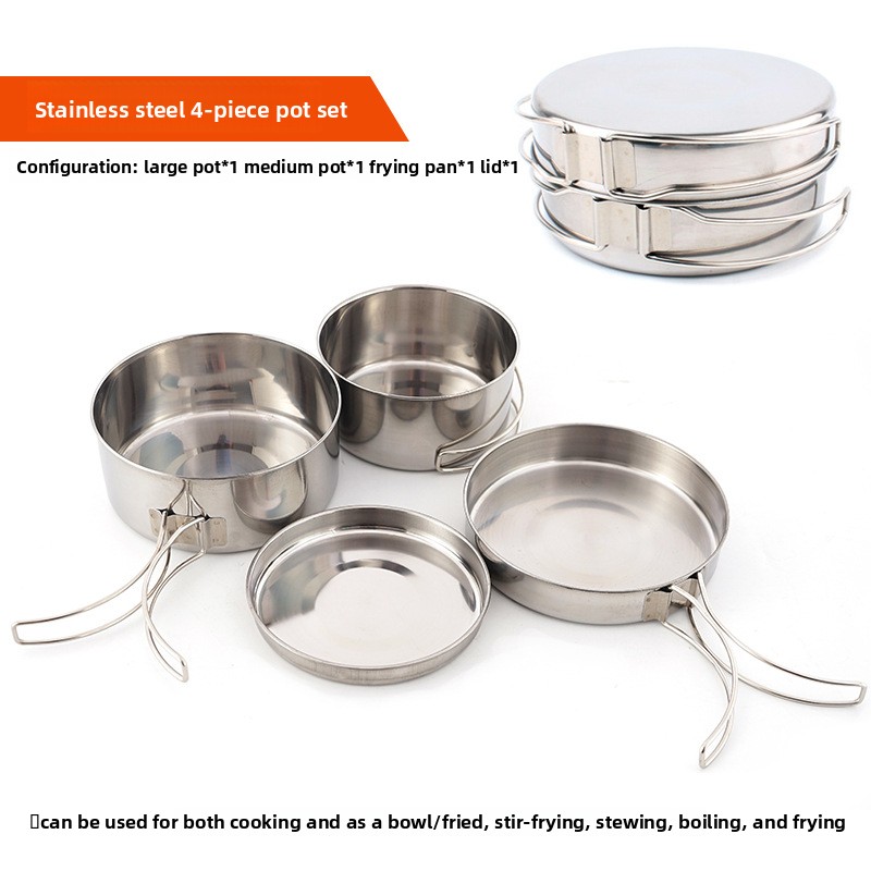 Nesting Camping Cooking Set - CLS 4 pezzi/set set di pentole