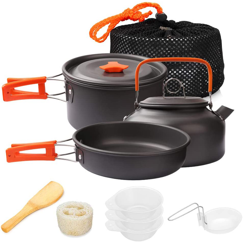 Camping Cooking Equipment Bag - 1 pz/1 set kit di pentole