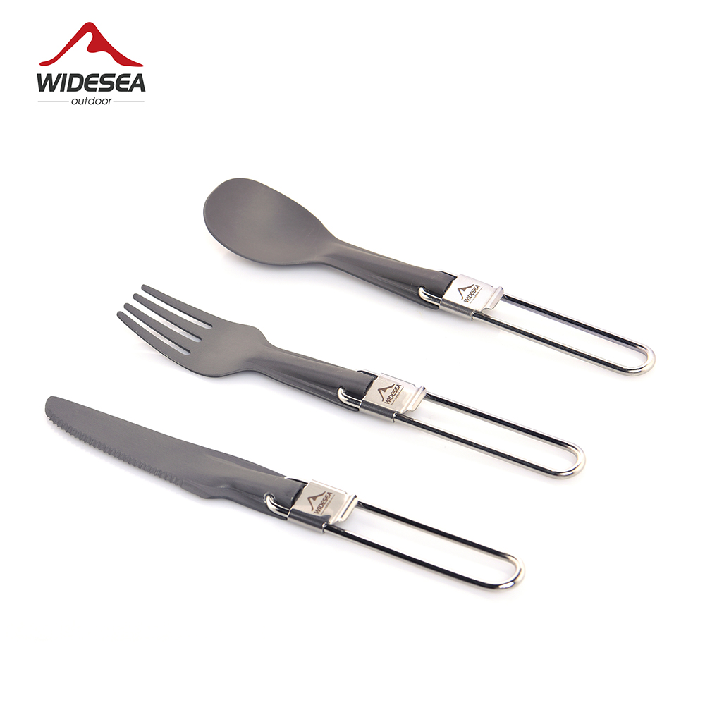Camping Cooking And Eating Set - Widesea Camping cucchiaio in alluminio forchetta