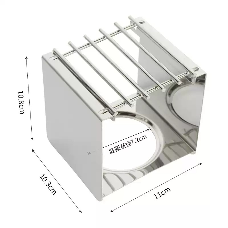 Camping Cooking Tin - Supporto Quadrato in Acciaio Inox per
