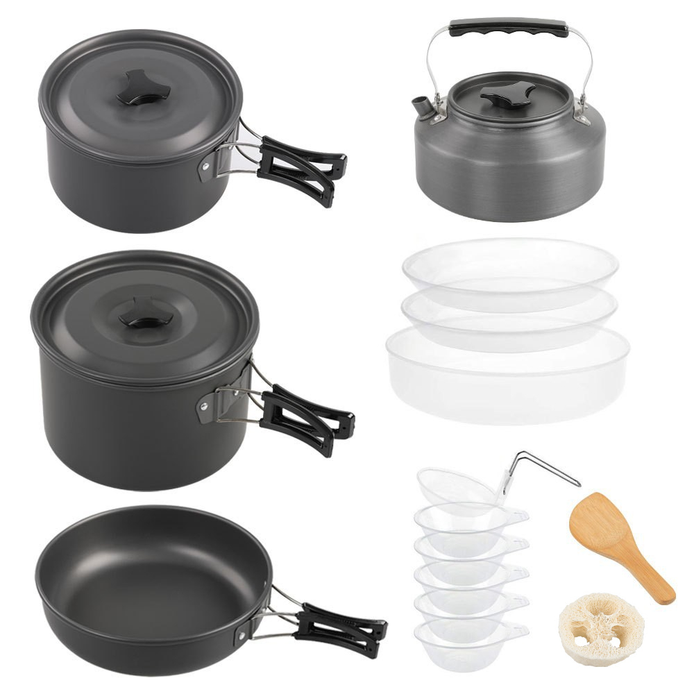 Nesting Camping Cooking Set - Set da cucina grande per esterni,