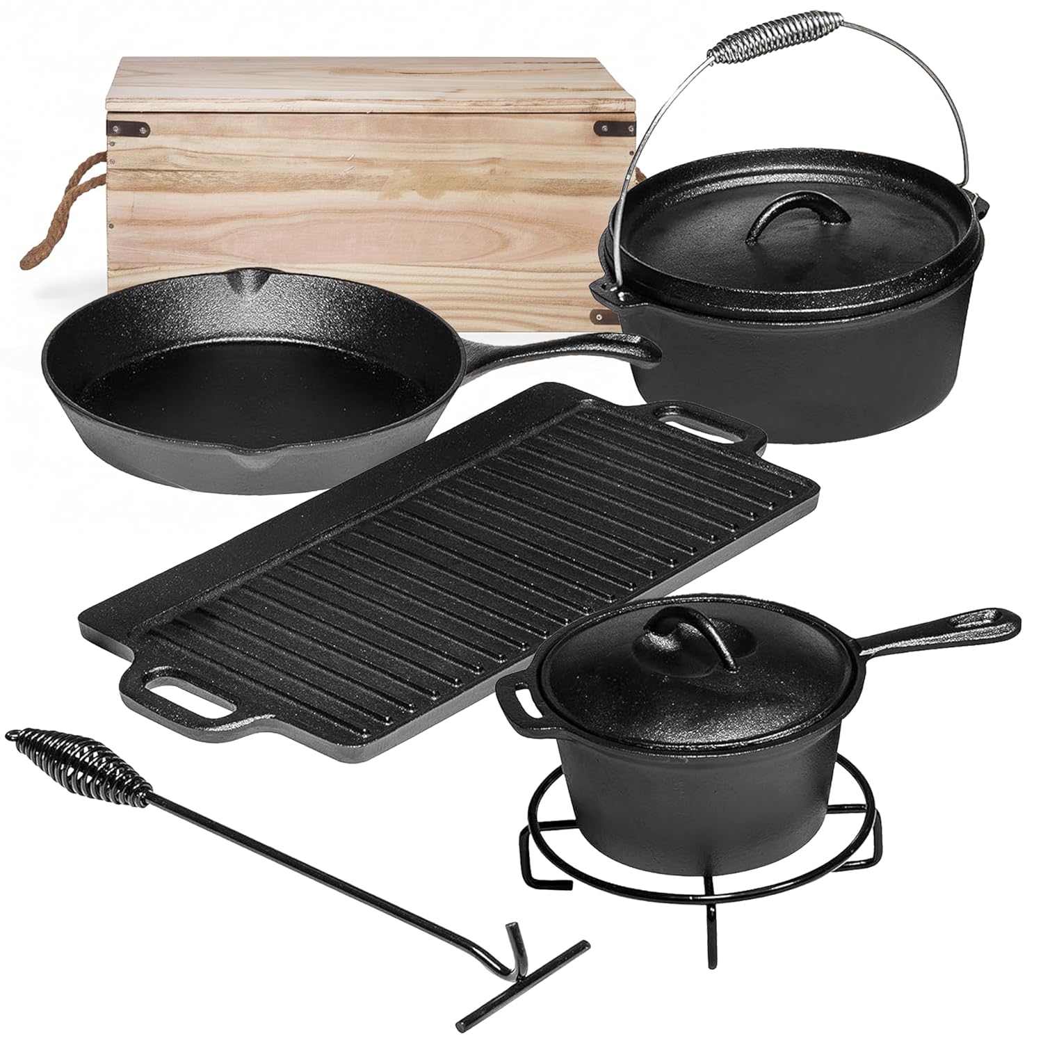 Camping Cooking Dutch Oven - Set da cucina da campeggio composto