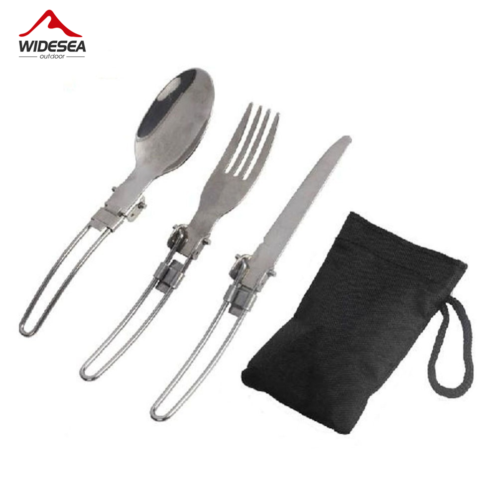 Camping Cooking And Cutlery Set - 3 pezzi 1 set portatile campeggio