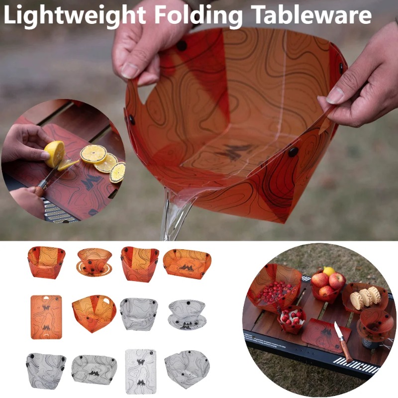 Camp Cutting Board - Stoviglie da campeggio pieghevoli Ciotola portatile
