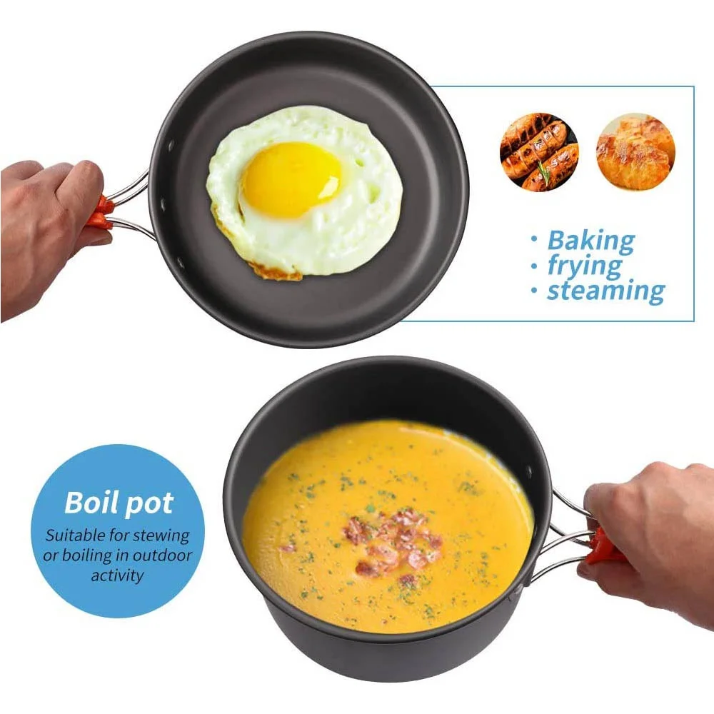 Set da cucina per campeggio al - Nesting Camping Cooking Set recensione e prezzo