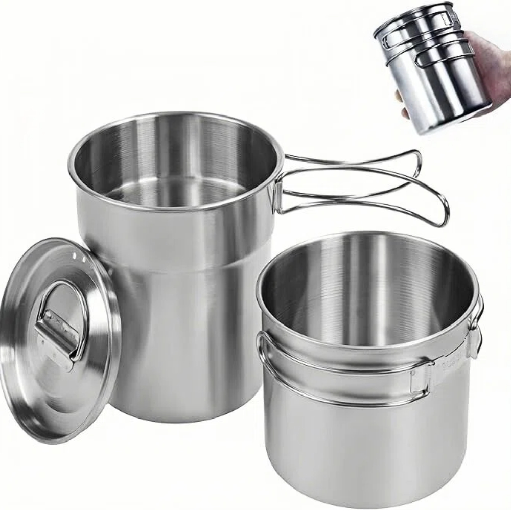 Tazze pieghevoli da campeggio, - Camping Cooking And Cutlery Set recensione e prezzo