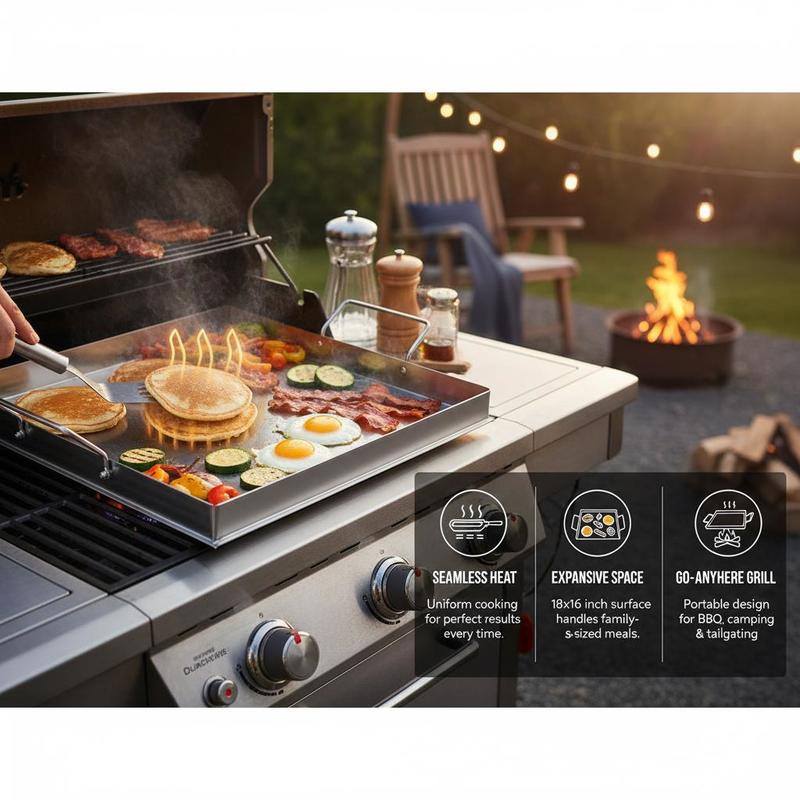 Piastra universale piatta 18x1 - Camping Cooking Wok recensione e prezzo