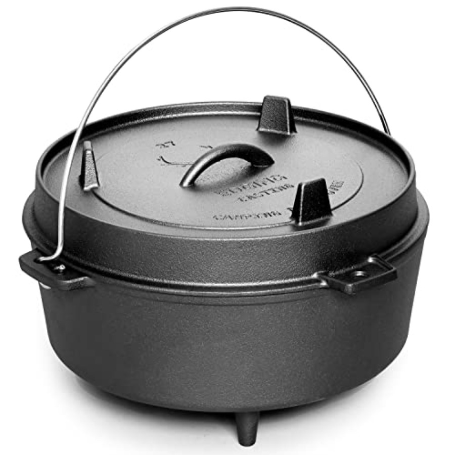 Pentola in Ghisa Pretrattata c - Camping Cooking Dutch Oven recensione e prezzo