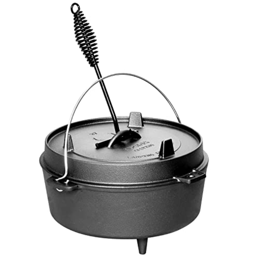Pentola in Ghisa Pretrattata c - Camping Cooking Dutch Oven recensione e prezzo