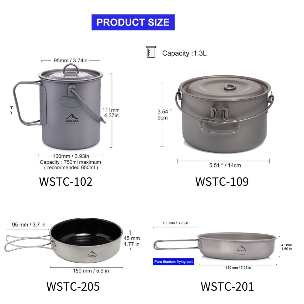 Widesea Stoviglie da campeggio - Camping Cooking And Cutlery Set recensione e prezzo