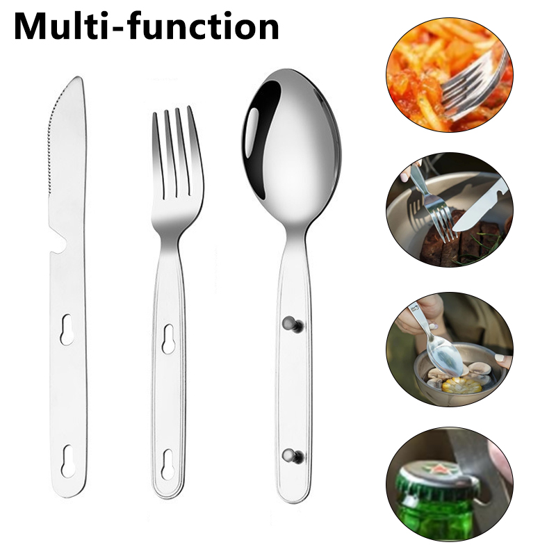 Set 3 Pezzi: Cucchiaio, Forche - Camping Cooking And Cutlery Set recensione e prezzo