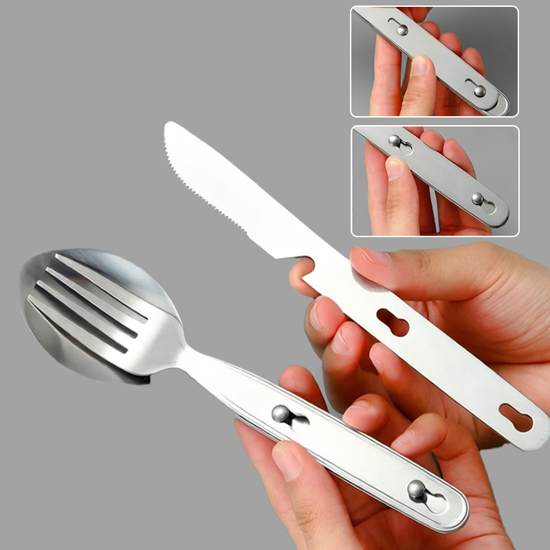 Set 3 Pezzi: Cucchiaio, Forche - Camping Cooking And Cutlery Set recensione e prezzo
