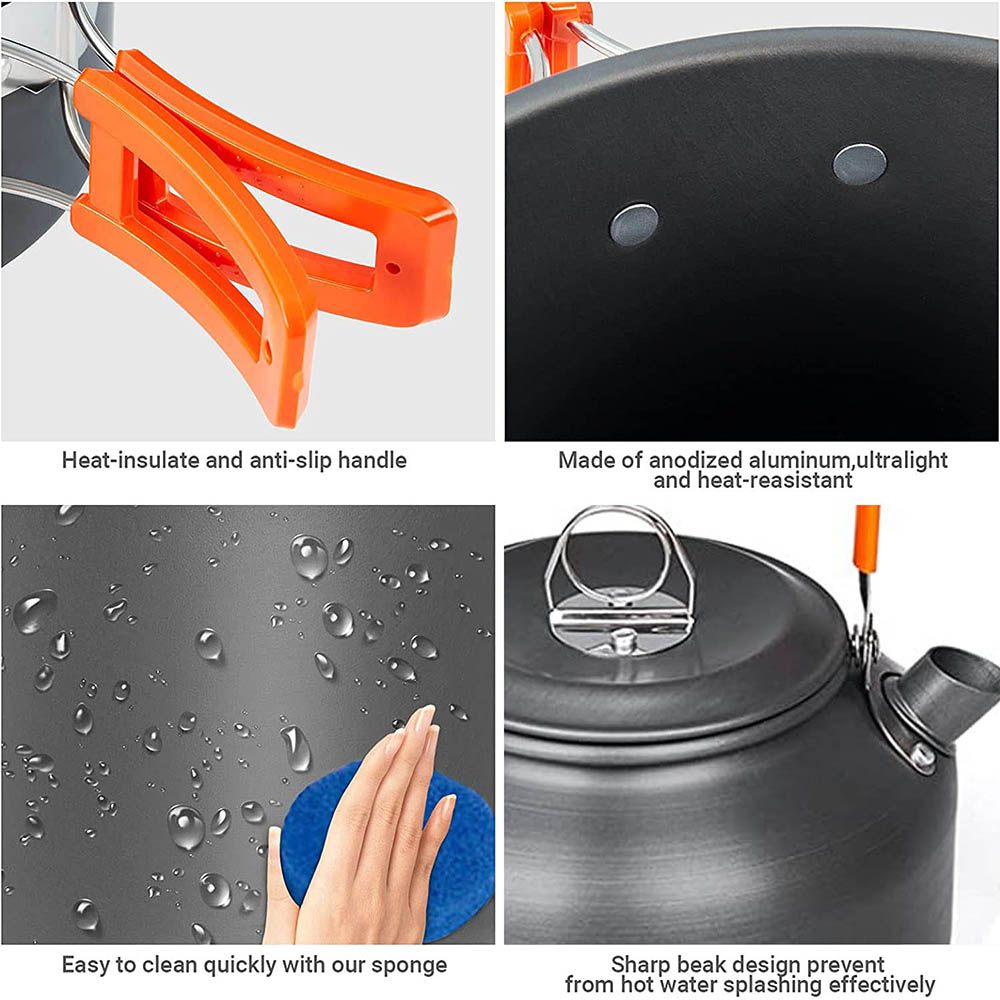1 pz/1 set kit di pentole da c - Camping Cooking Equipment Bag recensione e prezzo