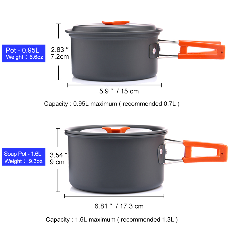 Widesea Set di pentole da camp - Camping Cooking And Cutlery Set recensione e prezzo