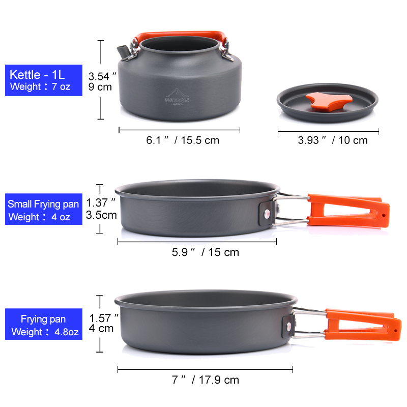 Widesea Set di pentole da camp - Camping Cooking And Cutlery Set recensione e prezzo
