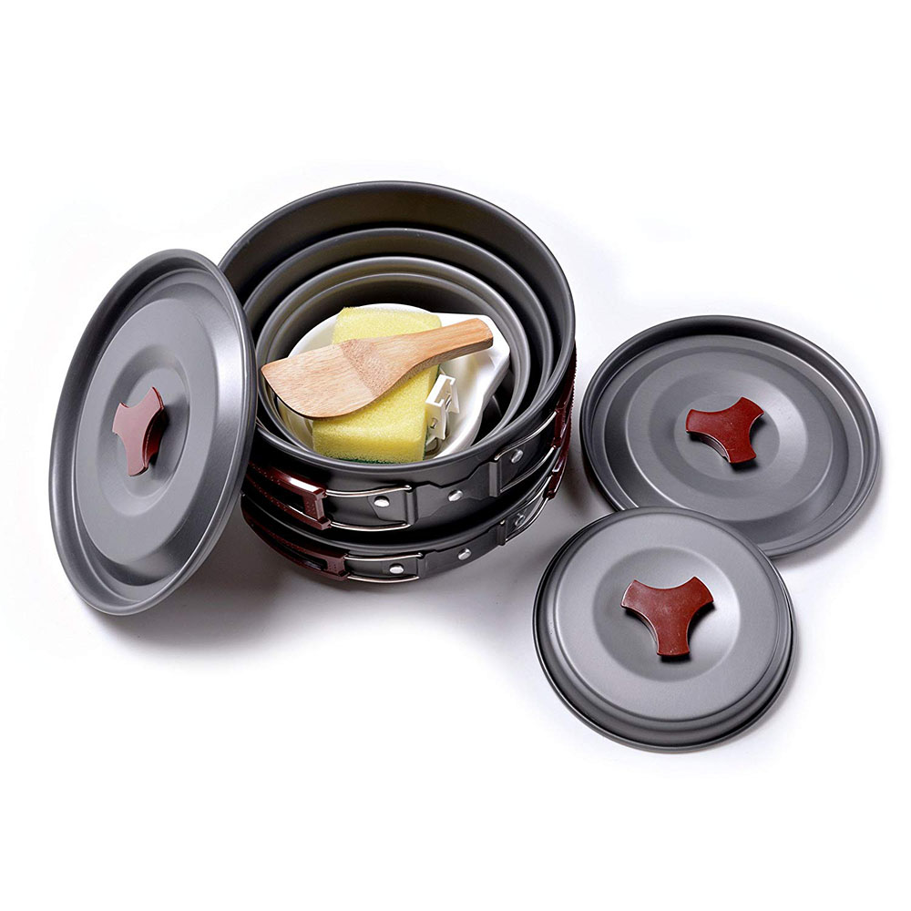 Kit di pentole da campeggio al - Camping Cooking Wok recensione e prezzo