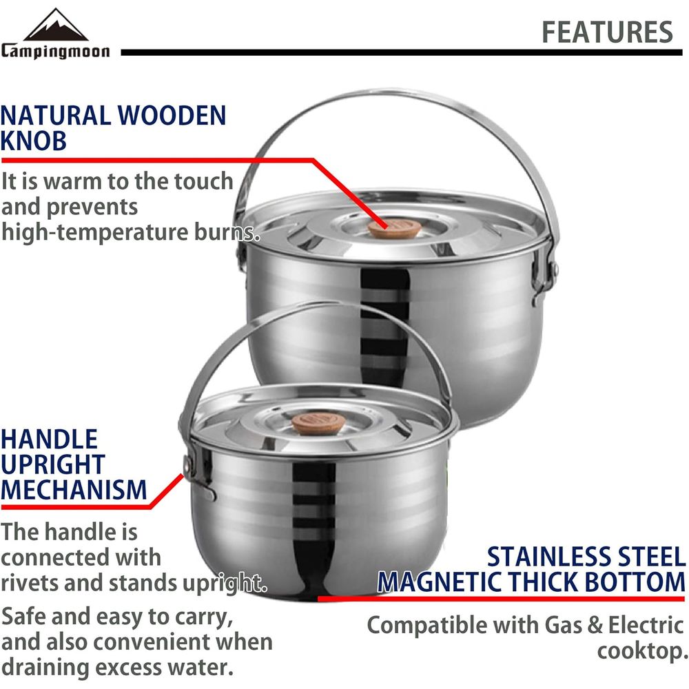 Set di pentole da campeggio in - Nesting Camping Cooking Set recensione e prezzo