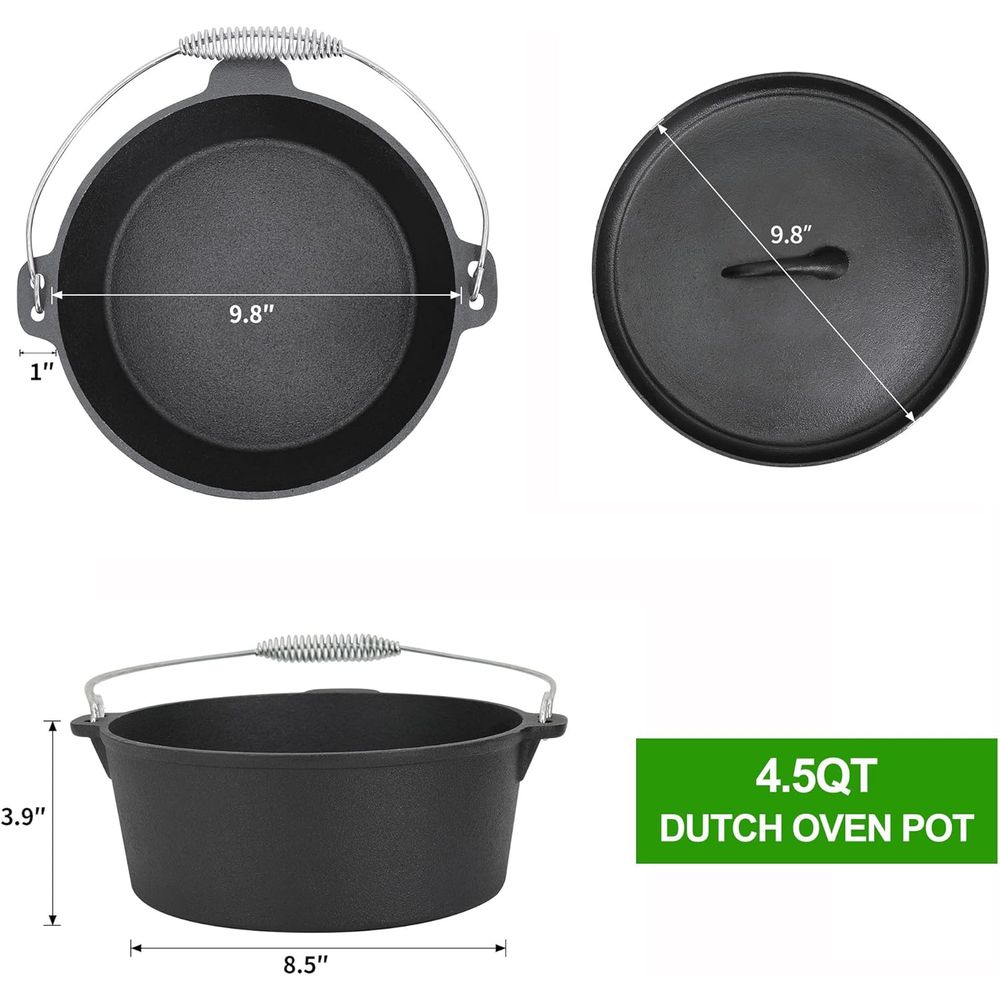 Set da Cucina 8 Pezzi in Ghisa - Vintage Camping Cooking Set recensione e prezzo