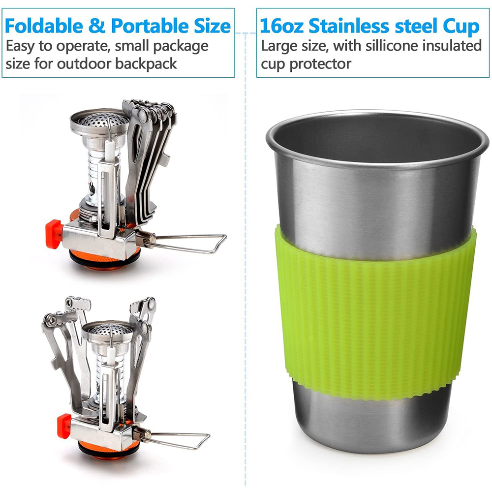 Kit di pentole da campeggio co - Camping Cooking Utensil Bag recensione e prezzo