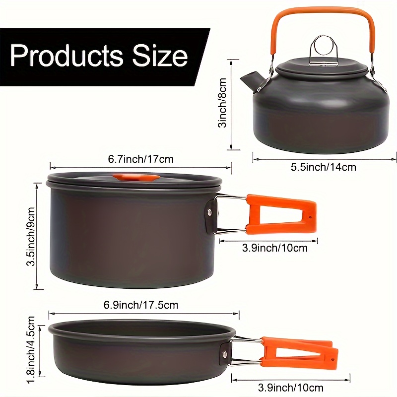 Set di pentole da campeggio in - Camping Cooking Equipment Bag recensione e prezzo